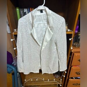 White sparkly blazer!!